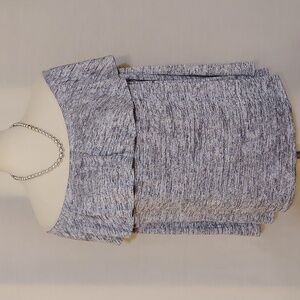 Caren Sport Gray Off-the-shoulder Three-quarter Sleeves Top